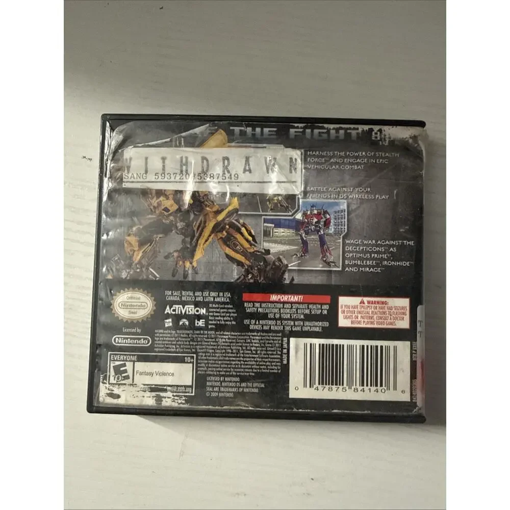 Transformers: Dark of the Moon - Autobots (Nintendo DS, 2011) MANUAL w/ Case